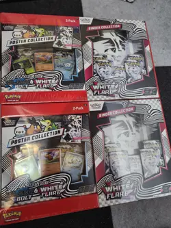 Pokemon TCG Sam’s Club White Flare Binder + Poster Collection - Lot of 2 Bundles - Image 2