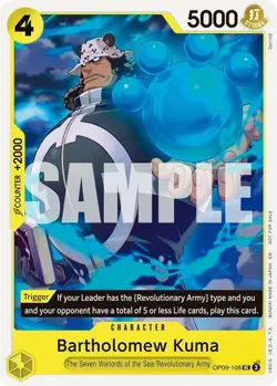 NM-Mint, English One Piece Bartholomew Kuma (Tournament Pack 2025 Vol. 4) - OP09 - Image 1