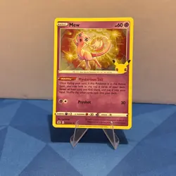 Pokemon Mew TCG Card Celebrations 011/025 Holo Rare 2021 25th Anniversary - Image 1