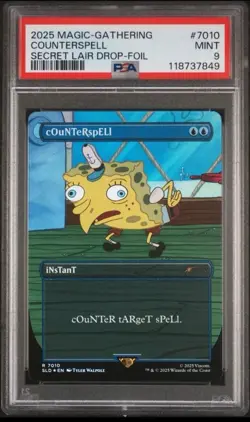 2025 MTG SECRET LAIR DROP FOIL #7010 COUNTERSPELL PSA 9 - Image 1