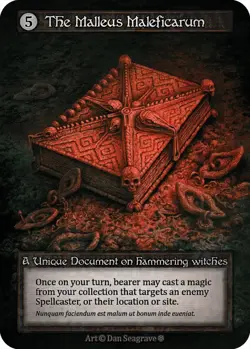 The Malleus Maleficarum · Unique · Sorcery: Contested Realm TCG Card - Image 1