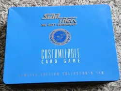 STAR TREK CCG LIMITED EDITION COLLECTORS TIN SILVER CARDS STILL SEALED EX CON - Image 1
