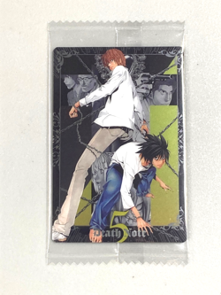 Light Yagami and L - N 1-05 - Death Note Wafer Card Japanese - Image 1