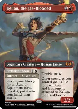 Kellan, the Fae-Blooded (Borderless) [WOE - 298] - NM [Normal] TCG MTG - Image 1