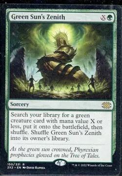 2022 Magic the Gathering Green Sun Zenith Sorcery Double Masters 2022 Near Mint - Image 1