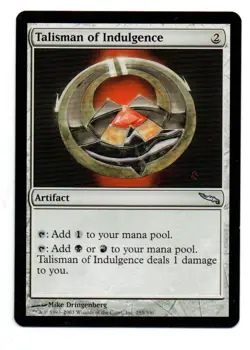 MTG Talisman of Indulgence X1 Mirrodin edition uncommon - Image 1