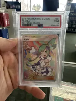 2018 Pokemon Sun & Moon Celestial Storm Full Art Lisia #164 PSA 9 - Image 1
