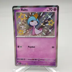 Ralts 153/91 Paldean Fates Baby Shiny Holo Rare Gold Star Pokemon - NM Near Mint - Image 1