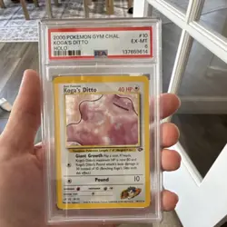 PSA 6 Koga's Ditto 10/132 Gym Challenge Holo Rare Pokemon TCG 2000 - Image 1