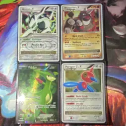 Pokemon TCG Holo LV.X Lot Arceus LV.X, Rhyperior LV.X, Porygon-Z LV.X, Virizion - Image 1
