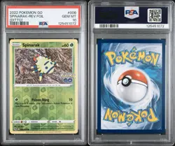 2022 Spinarak Peelable Ditto 006/078 Pokemon Go Reverse Holo PSA 10 - Image 3