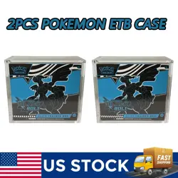2 PCS POKEMON ETB ACRYLIC DISPLAY CASE MAGNETIC LID PROTECTOR CASE US STOCK - Image 1