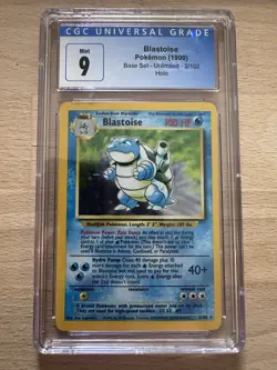 Pokemon Blastoise 002/102 Base Set Holo CGC 9 - Image 1