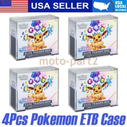 4PCS Premium Acrylic Display Case Box for Pokemon ETB Trainer Boxes US STOCK - Image 1