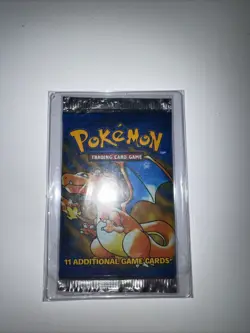 NEW-SEALED-POKEMON BASE SET BOOSTER PACK-CHARIZARD ARTWORK #WOTC - Image 1