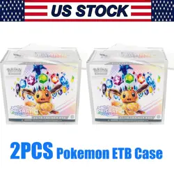 2 PACK Pokemon ETB Acrylic Display Case Magnetic Protector Trainer US STOCK - Image 1