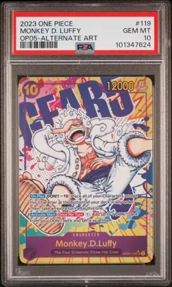 2023 ONE PIECE OP05-AWAKENING OF THE NEW ERA #119 MONKEY D. LUFFY PSA 10 - Image 1