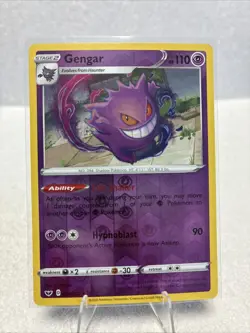 GENGAR 085/202 LP REVERSE HOLO RARE S&S BASE POKEMON CARD TCG FREE SHIPPING - Image 1