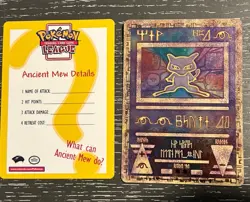 SEALED Ancient Mew Pokemon New Movie Promo Double Holo Foil Rare 1999-2000 Card - Image 2