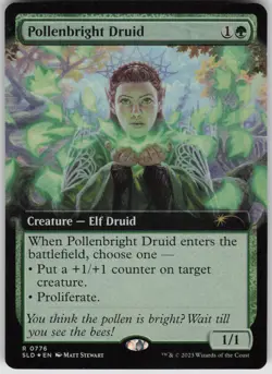 MTG Pollenbright Druid Extended Art Foil NM Secret Lair Drop Series Magic 776 - Image 1