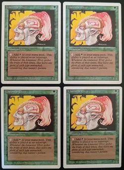 Mtg - 4 x Llanowar Elves - Revised Edition - Magic the Gathering - Playset - Image 1