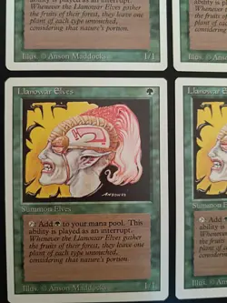 Mtg - 4 x Llanowar Elves - Revised Edition - Magic the Gathering - Playset - Image 4