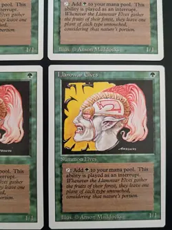 Mtg - 4 x Llanowar Elves - Revised Edition - Magic the Gathering - Playset - Image 5