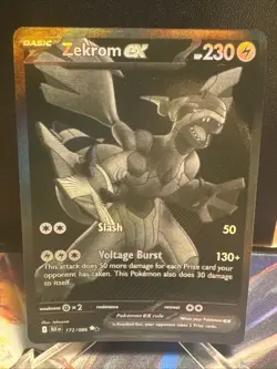 Zekrom ex 172/086 English Pokemon Black Bolt - Image 5