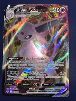 Pokemon TCG Espeon VMAX Holo Ultra Rare Evolving Skies Mint Condition Near Mint - Image 1