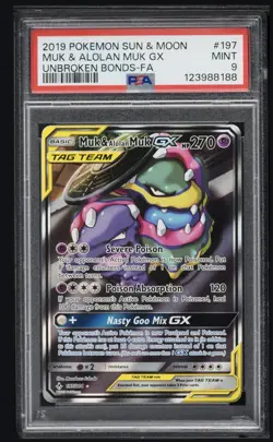 Muk & Alolan Muk GX - 197/214 - Tag Team - Unbroken Bonds - Pokemon - Image 1