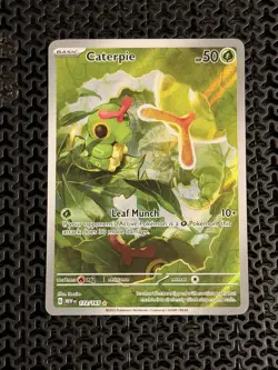Pokemon TCG Caterpie 172/165 Scarlet & Violet 151 Holo Illustration Rare Card NM - Image 1