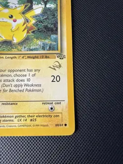 Pikachu WotC Gold W Stamp Promo 60/64 – Vintage Pokemon - 1st Edition HP/DMG - Image 4