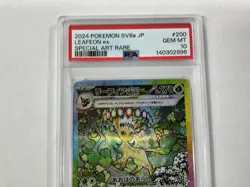 2024 POKEMON JAPANESE SV8a-TERASTAL FEST ex #200 LEAFEON SPECIAL ART RARE PSA 10 - Image 4