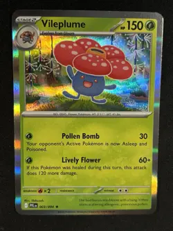 Pokemon - Vileplume 003/094 - Phantasmal Flames Holo Rare - LP - Image 1