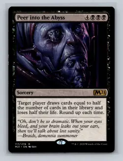 MTG Peer into the Abyss - Core Set 2021 #117 LP-MP - Image 1