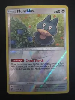 MUNCHLAX REVERSE HOLO POKEMON CARD 173/236 UNIFIED MINDS NEVER PLAYED NM- - Image 1