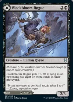 Blackbloom Rogue / Blackbloom Bog - Near Mint MTG Zendikar Rising - Image 1