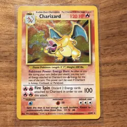 Charizard Holo Rare 1999 4/ 102 Base Set Unlimited Pokemon TCG LP/MP - Image 1