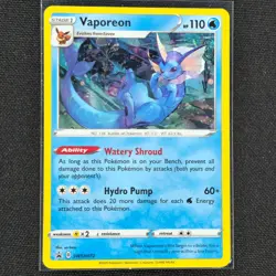 Vaporeon - SWSH072 - HD Swirl - Cosmos - Black Star Promo - Pokemon Card - VLP - Image 1
