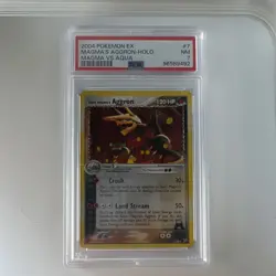 Pokemon Team Magma's Aggron 7/95 EX Team Magma vs Aqua Holo Rare 120 HP PSA 7 - Image 1