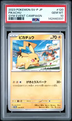 PSA 10 Pikachu 120/SV-P Gym Event Campaign Sv-p Promo Pokemon Japanese PSA - Image 1