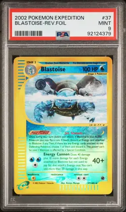 Pokemon Blastoise #37 Expedition Base Reverse Holo - e-Series - PSA 9 (Mint) - Image 3