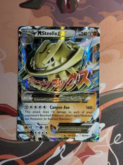 Shiny Mega M Steelix EX 68/114 Pokemon TCG Steam Siege Ultra Rare 2016 HP - Image 2
