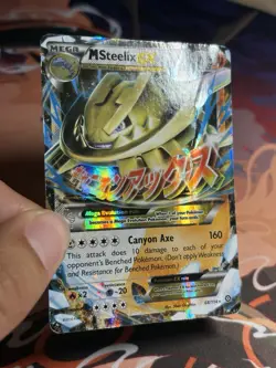 Shiny Mega M Steelix EX 68/114 Pokemon TCG Steam Siege Ultra Rare 2016 HP - Image 3