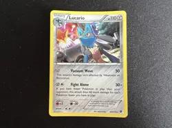 Pokemon TCG Lucario Fates Collide 63/124 Holo Holo Rare - Image 1