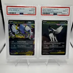 Pokemon PSA 10 Sequential Mega Absol Ex 86/132 And Mega Absol Ex 180/132 - Image 1