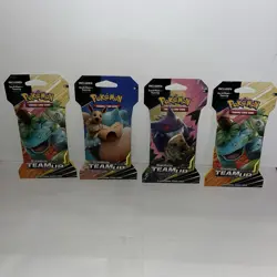 4x POKEMON Sun & Moon TEAM UP Sleeved Booster Packs FACTORY SEALED - Image 1