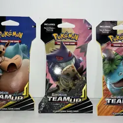 4x POKEMON Sun & Moon TEAM UP Sleeved Booster Packs FACTORY SEALED - Image 3