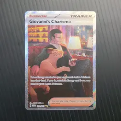 Pokemon Giovanni's Charisma 204/165 SV: Scarlet & Violet 151 Rare Full Art Holo - Image 1