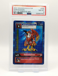 Digimon Garudamon EX1-006 Alternative Art Card PSA Graded 8 NM-MT - Image 1
